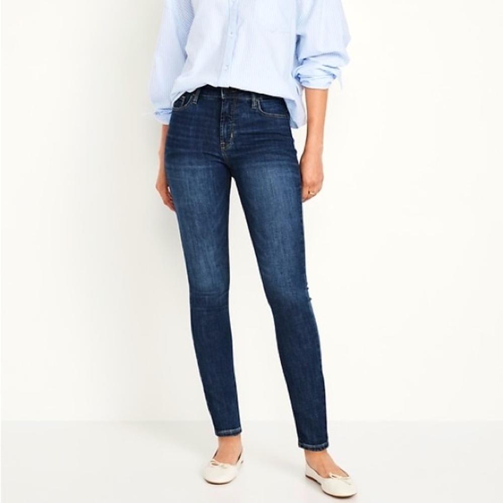 Old Navy | High-Waisted Rockstar Super-Skinny Jeans | Dark Wash Denim | Sz: 4